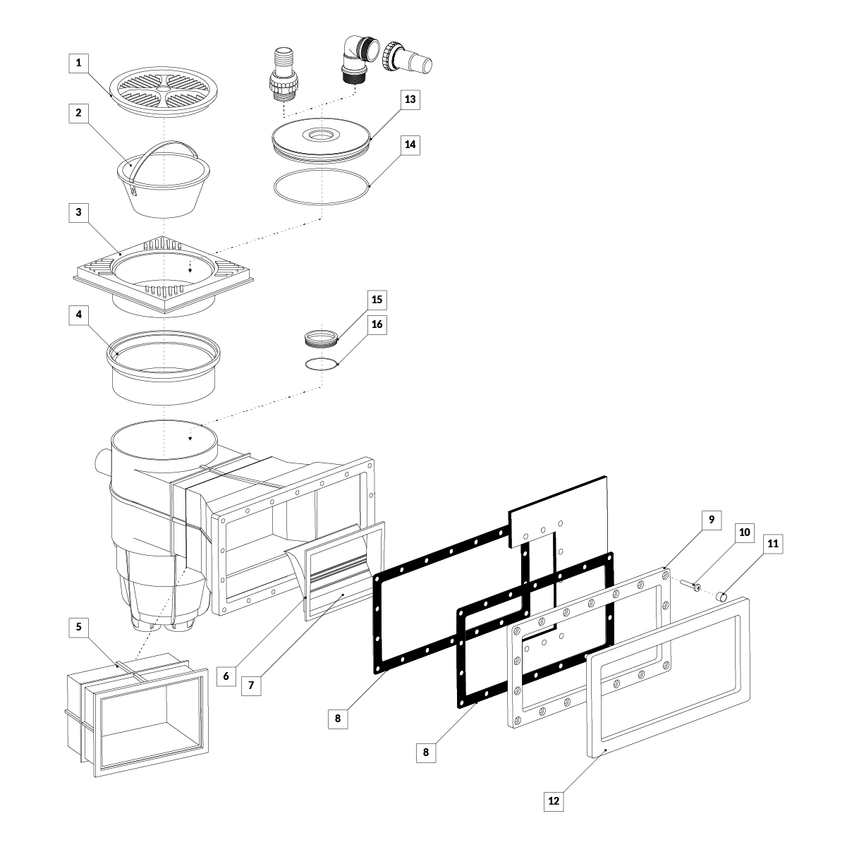 Skimmer boca ancha FV Vulcano